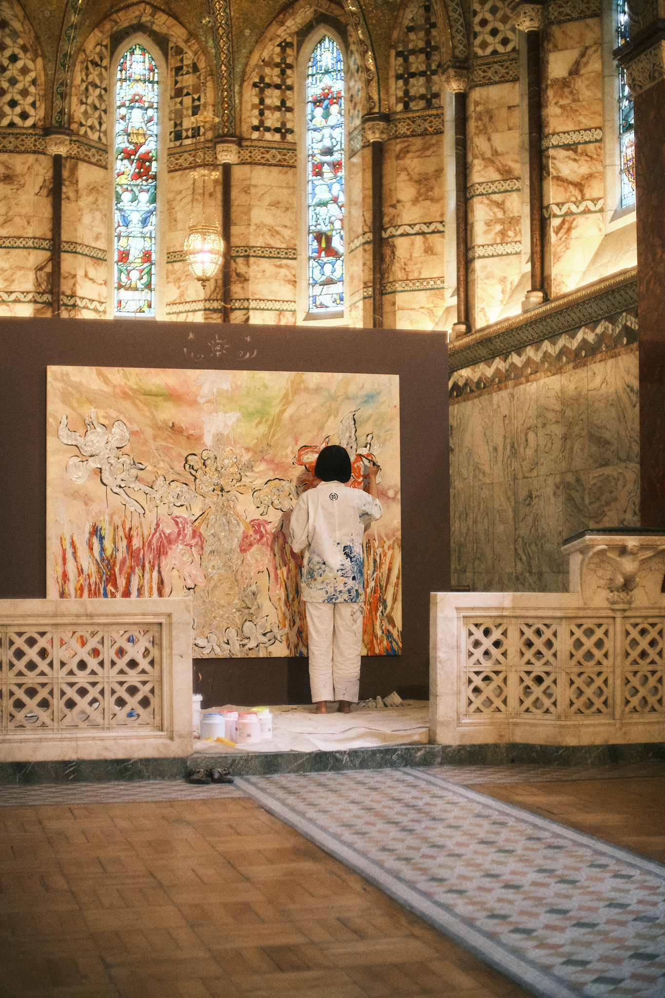 Live painting by Miwa Komatsu