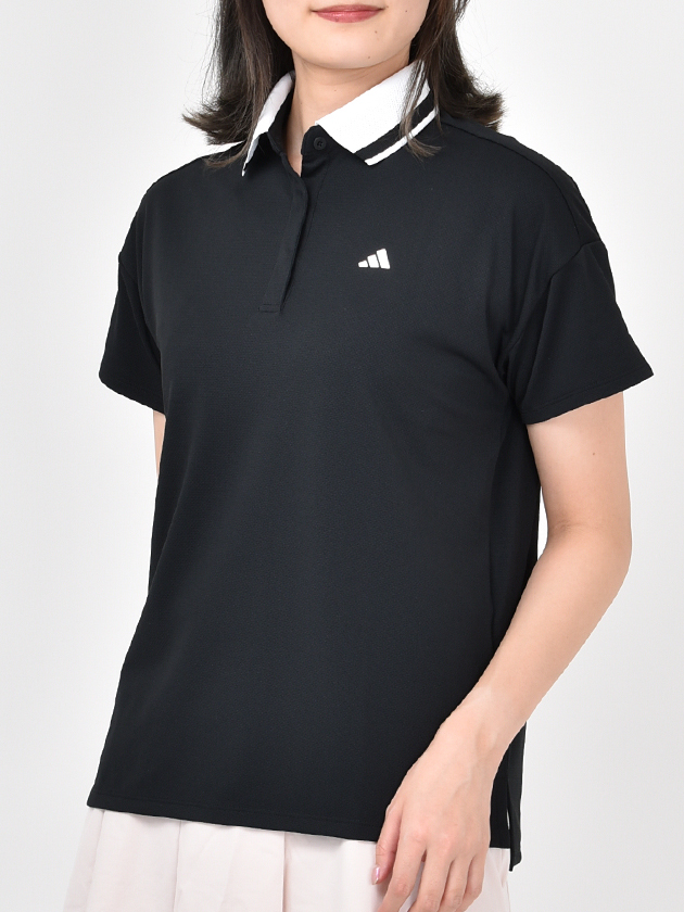 アディダスゴルフ ボックスシルエットミニピケ半袖ポロ IKK54