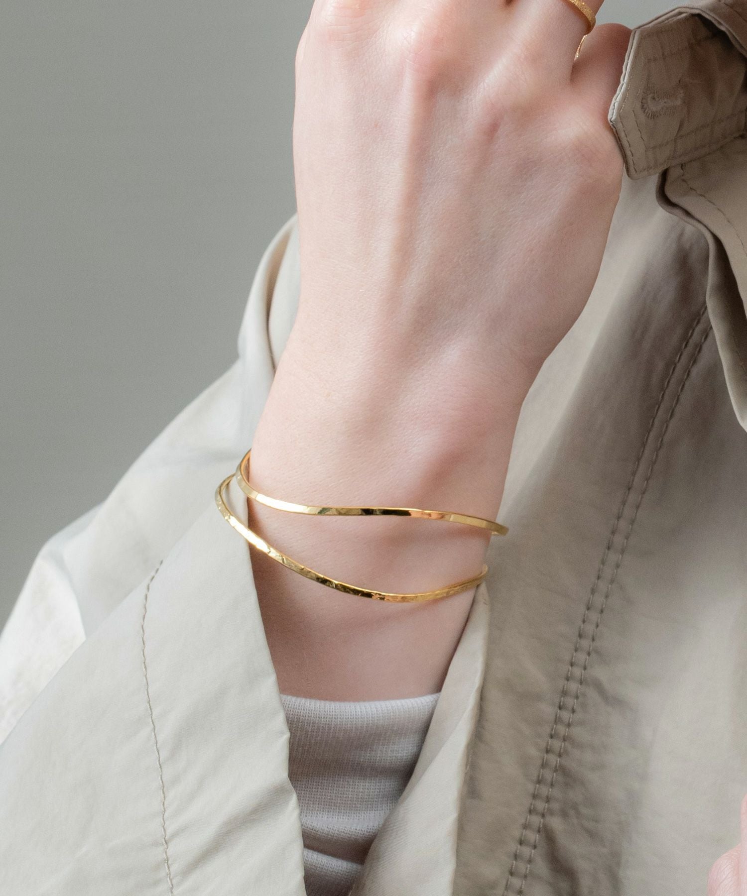 ダブルライン3Dメタルバングル | 【公式】MUK ONLINE SHOP｜人気