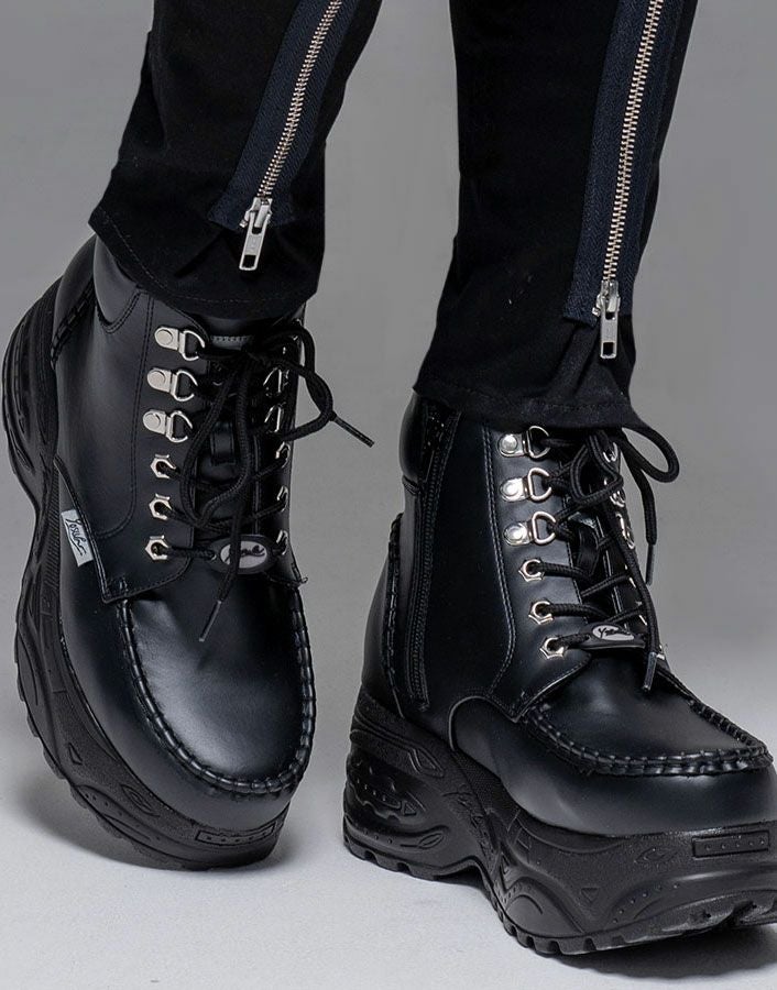 YOSUKE【ヨースケ】メンズ厚底レースアップブーツスニーカー/全1色