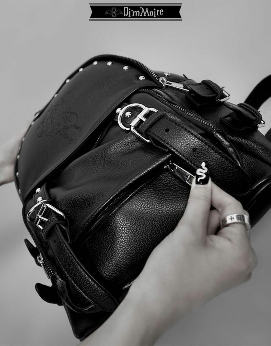 DimMoire【ディムモアール】Skull刻印スタッズリュック/Black