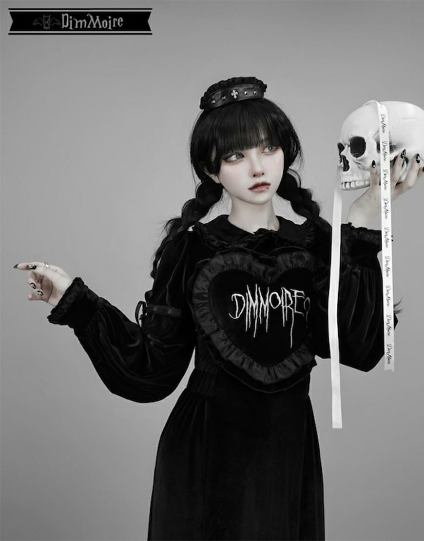 DimMoire【ディムモアール】ベロアワンピース/Black