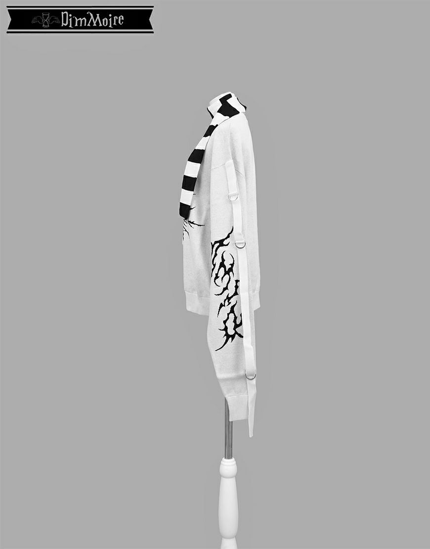 DimMoire【ディムモアール】超ロングスリーブニットII/White