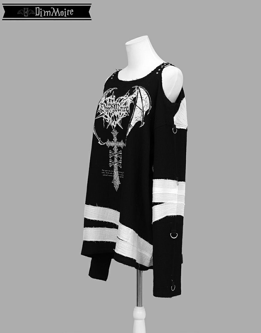 DimMoire【ディムモアール】救済の十字ガーゼトップス/Black