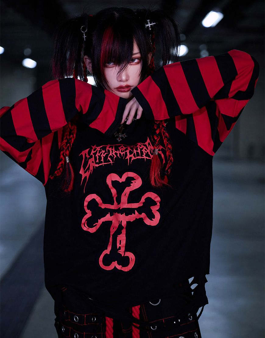 DimMoire【ディムモアール】超ロングスリーブニットII/White