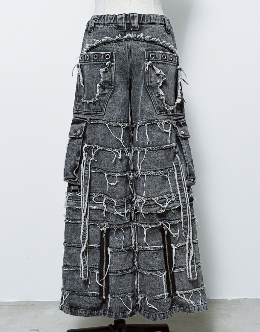 REFLEM【レフレム】2wayツギハギカーゴデニムパンツ/全3色