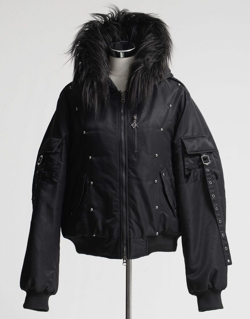 REFLEM【レフレム】スタッズ付きナイロンN2Bジャケット/全2色