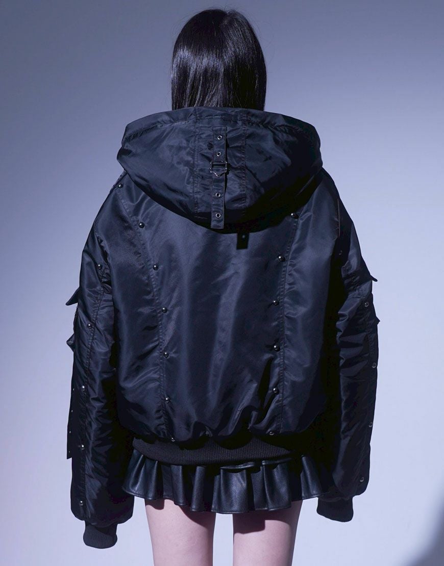 REFLEM【レフレム】スタッズ付きナイロンN2Bジャケット/全2色