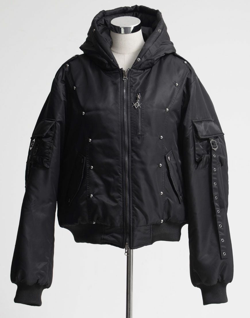 REFLEM【レフレム】スタッズ付きナイロンN2Bジャケット/全2色
