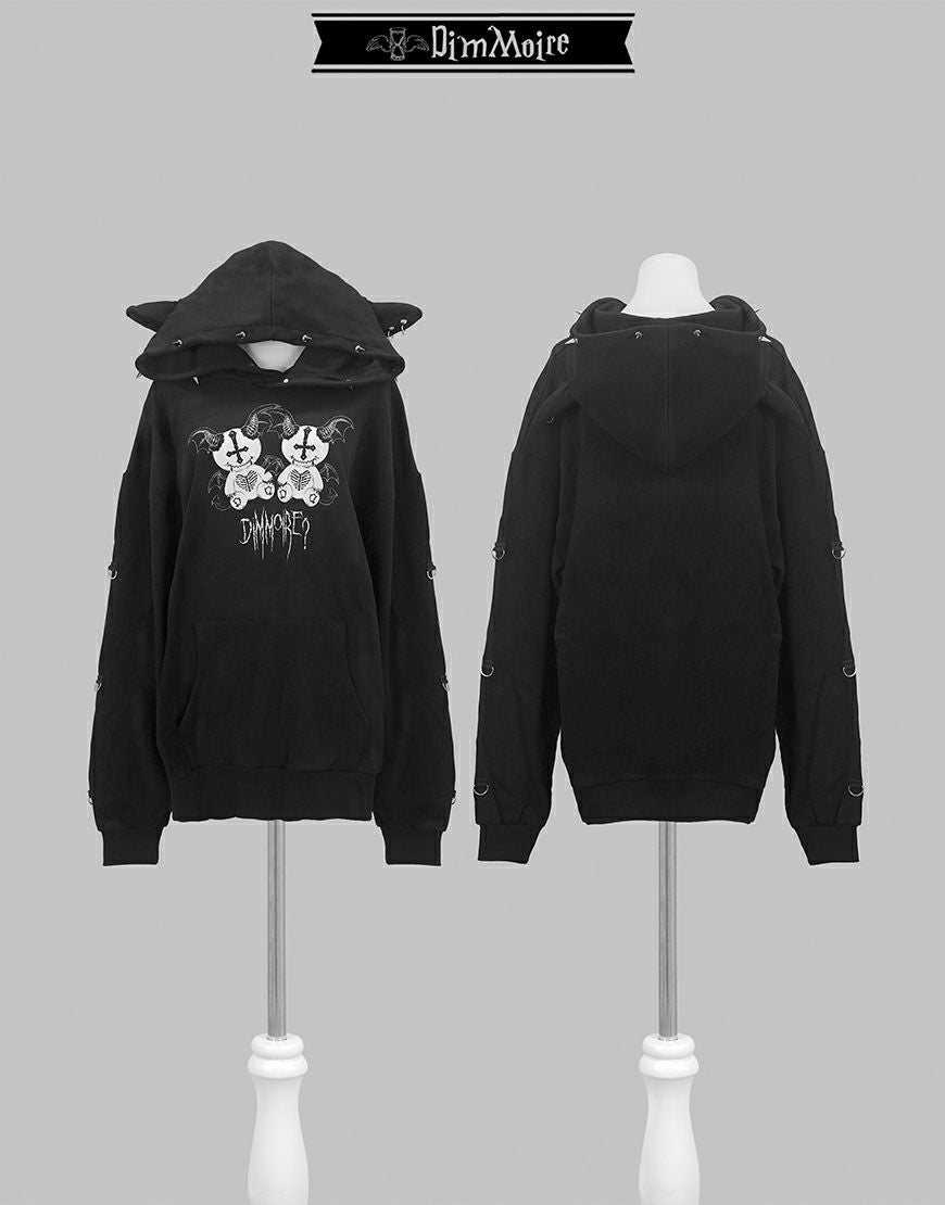 DimMoire【ディムモアール】ロゴプリントジャージトップス/Black