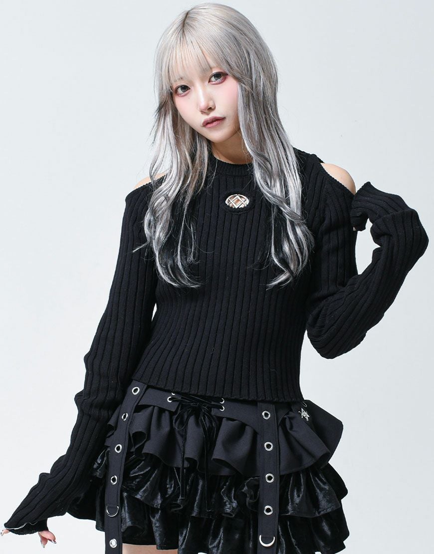 REFLEM【レフレム】ファー付きジップニットカーディガン REFLEM