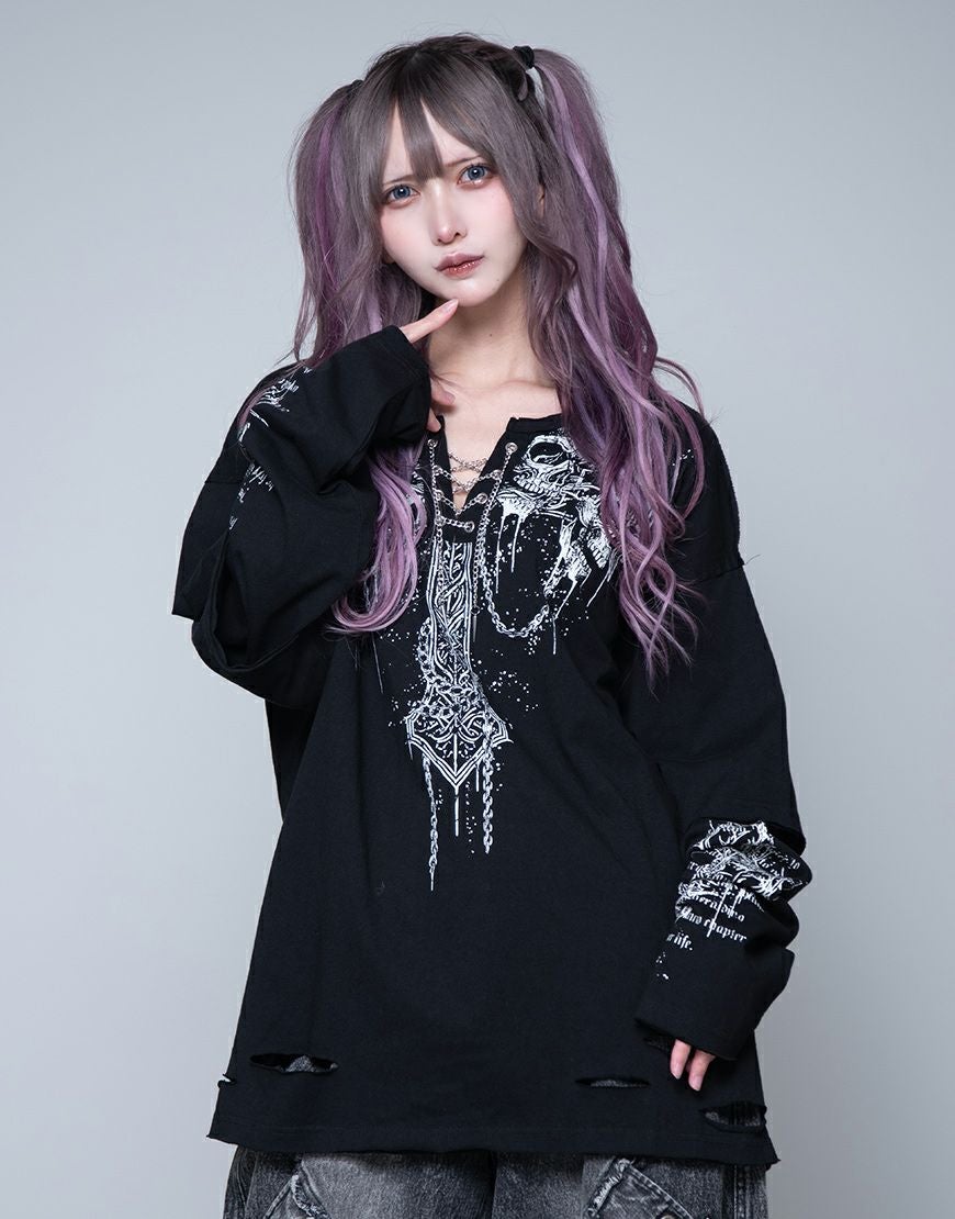 DimMoire【ディムモアール】Bloody Altar ロンT/Black