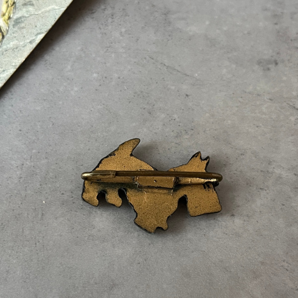 イギリス ヴィンテージ スコティッシュテリア犬ブローチ|アクトン