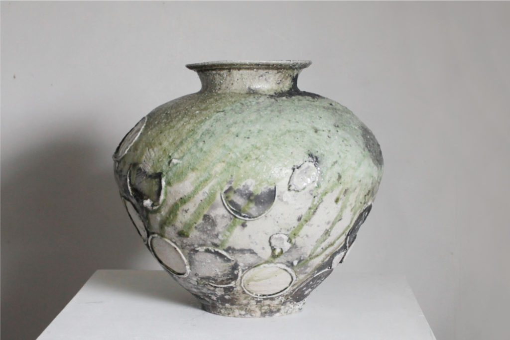 辻村唯展 自然釉大壺」ギャラリーやまほん