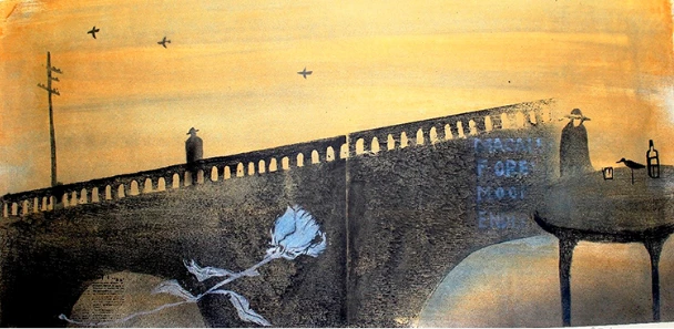 大場冨生 木版画展」阪急うめだ本店