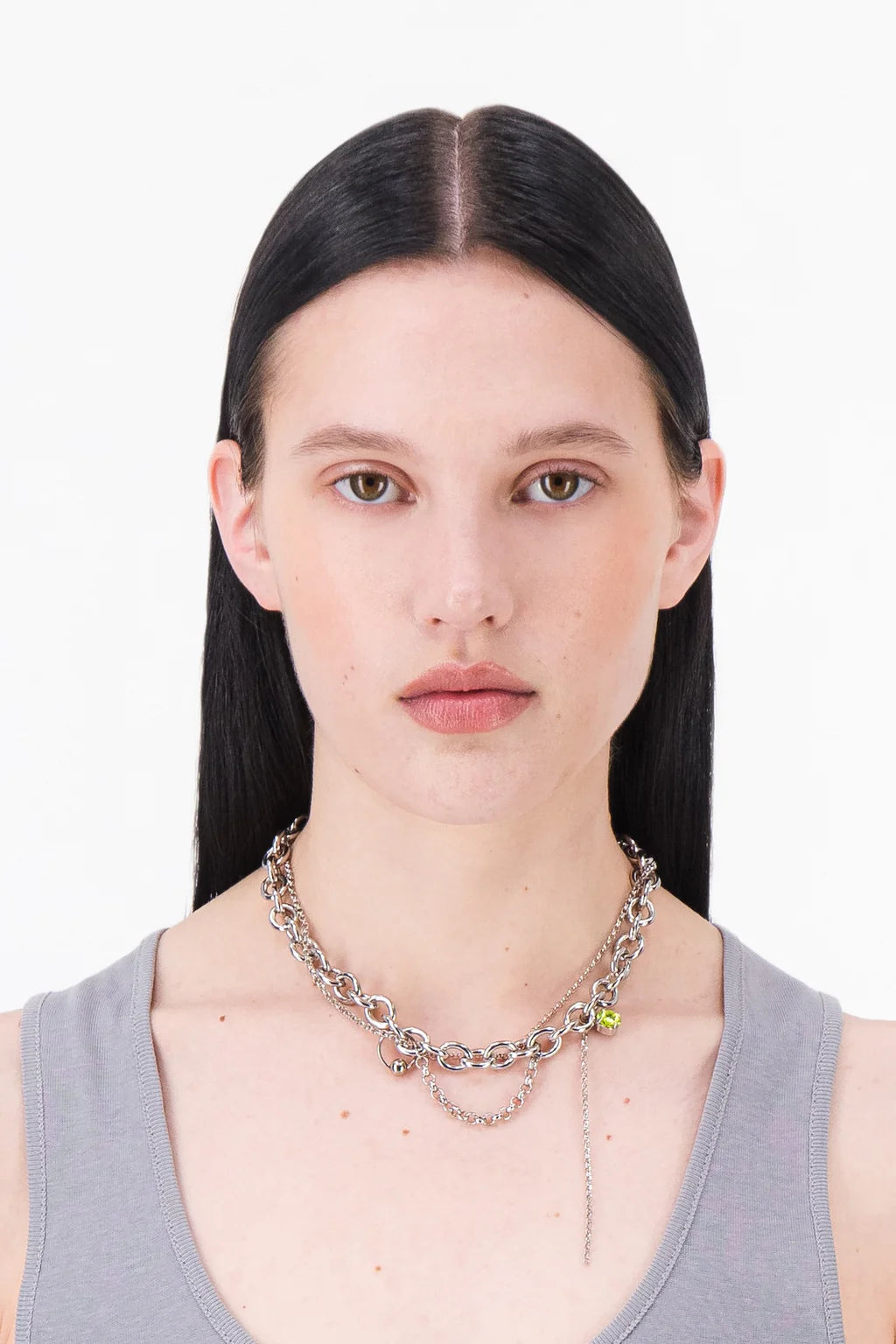 Justine Clenquet Lucy Acid Green Necklace