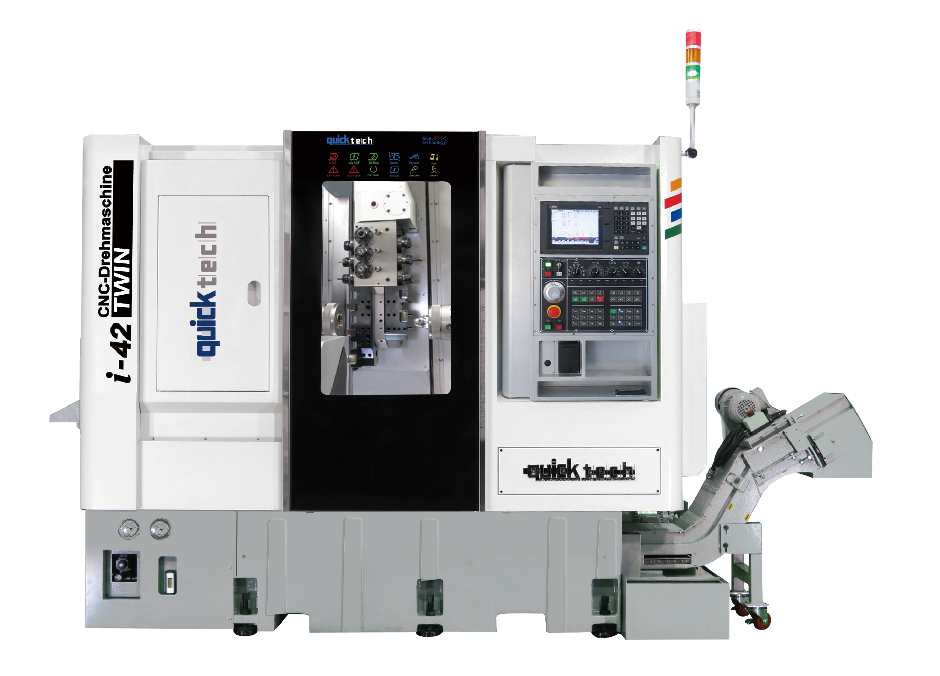 Quicktech i-Twin 42/60 7-Axis Twin Spindle TurnMill Center with B-Axis