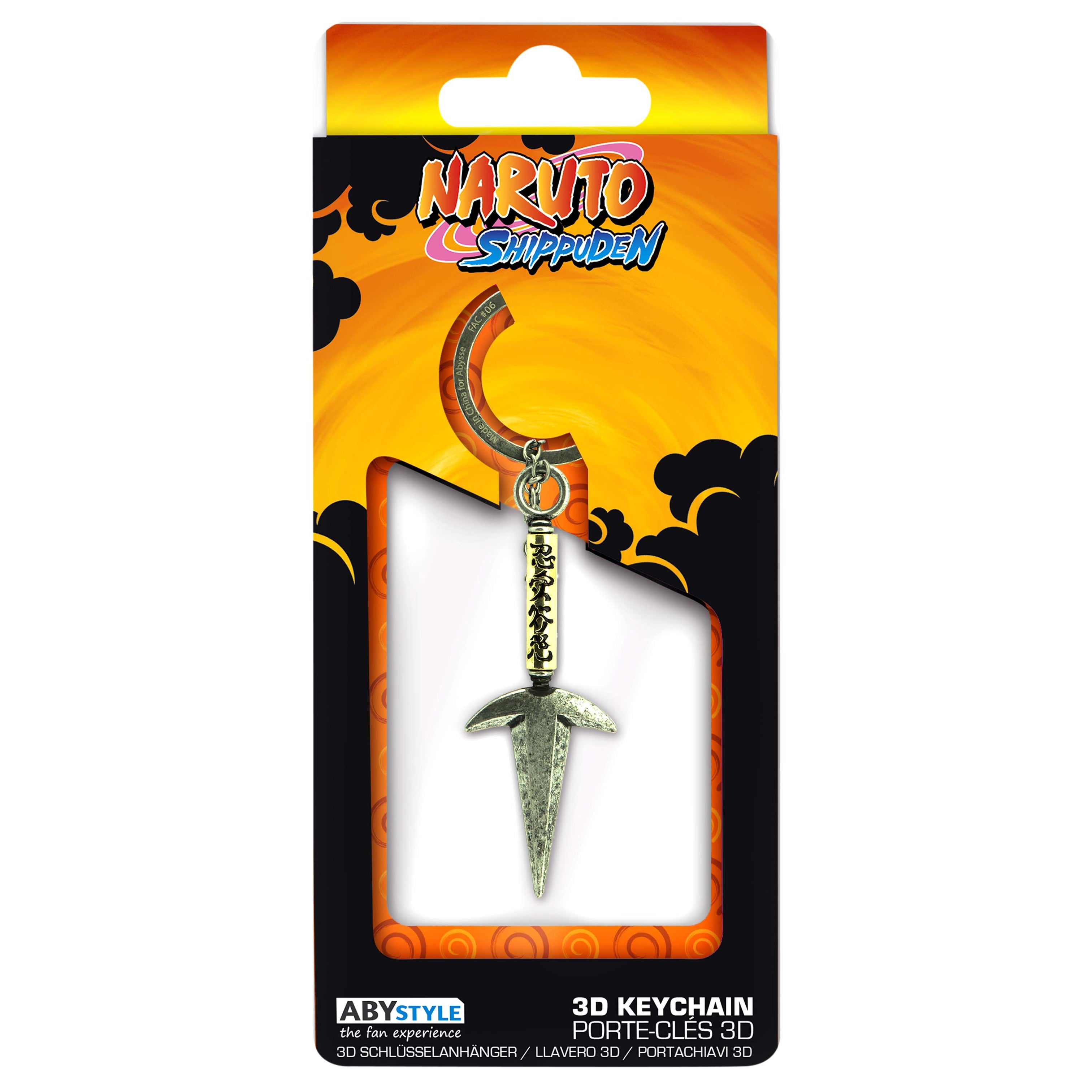 ABYSTYLE Naruto Shippuden Fourth Hokage Kunai 3D Metal Keychain