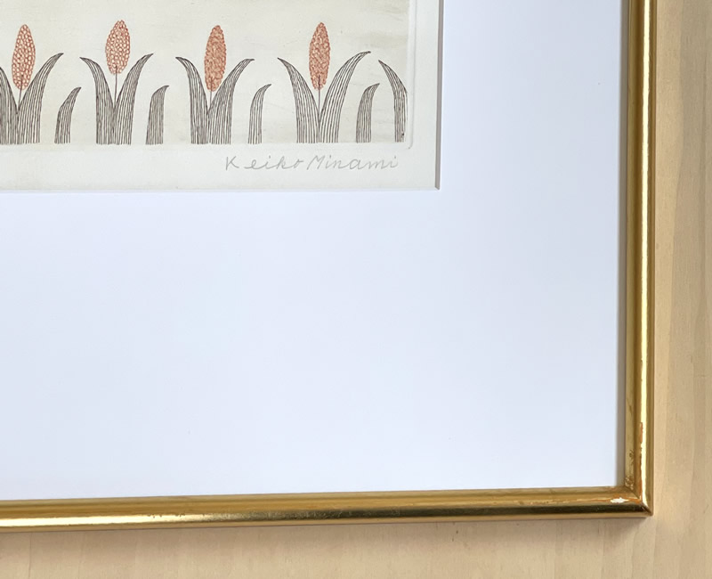 南桂子/少女と青い鳥/銅版画/絵画販売