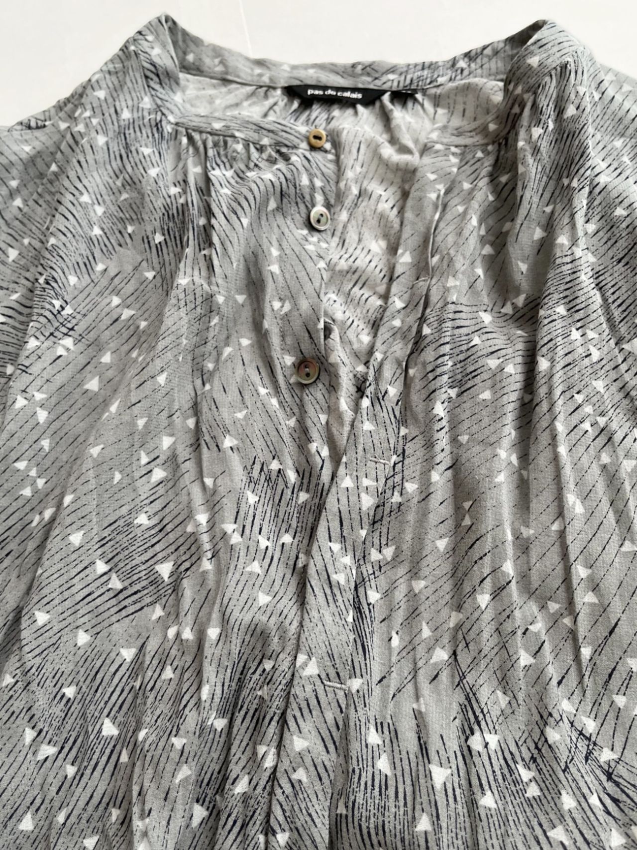 綿キュプラボイルプリント ブラウス | pas de calais Online | pas de