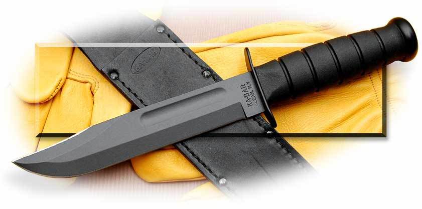 Ka-Bar U.S.M.C. Fighting / Utility Knife All Black | AGRussell.com