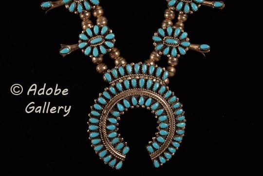 Southwest Native American Turquoise Jewelry Necklace C4832A