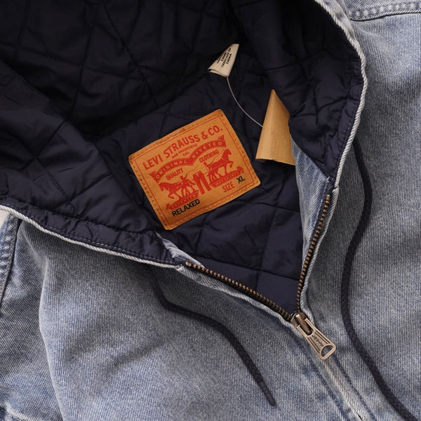 LEVI'S リーバイス リラックスフィット 中わた デニムフーディ