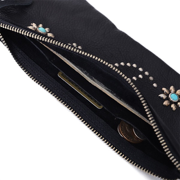 HTC エイチティーシー スタッズ ショルダーパース レザーミニポーチ