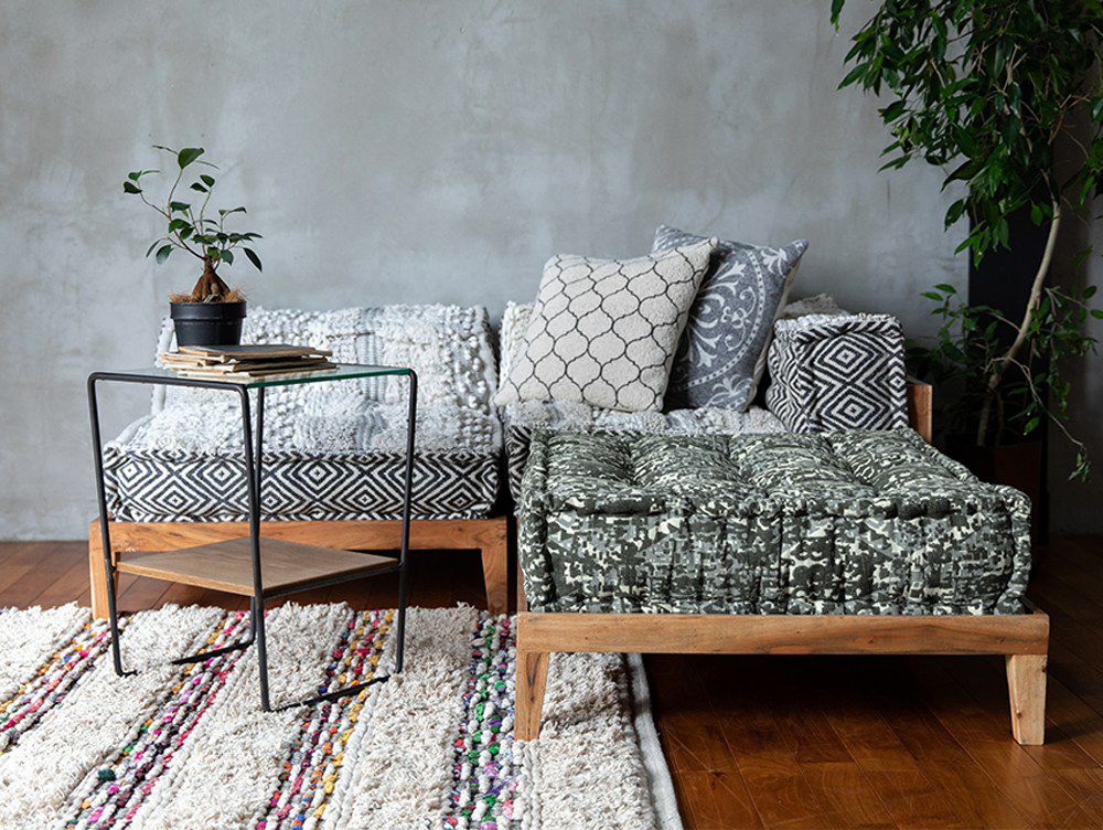 ブロック マルチ ザブ オットマン HUS ホワイト - a.depeche(アデペシュ)