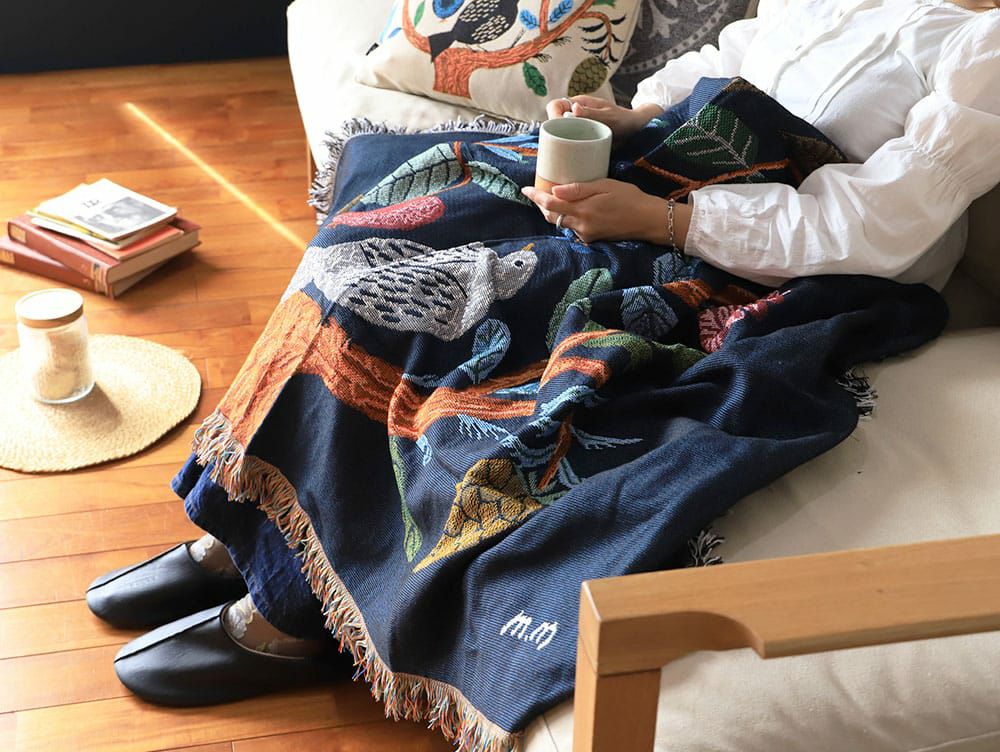 マツオミユキ タペストリーラグ バードツリー | 家具・インテリア a