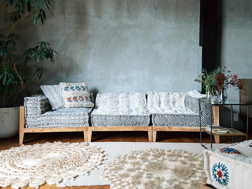 送料無料】ブロックマルチ ソファ レフト コーナー マック ホワイト