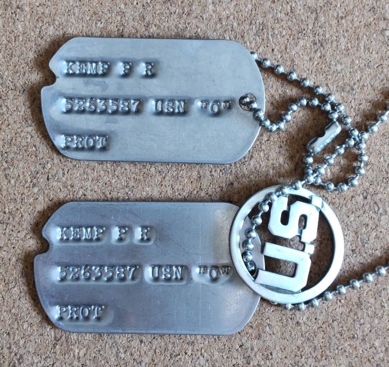 WW2-VIETNAM 実物 実名 米海軍 ドッグタグ