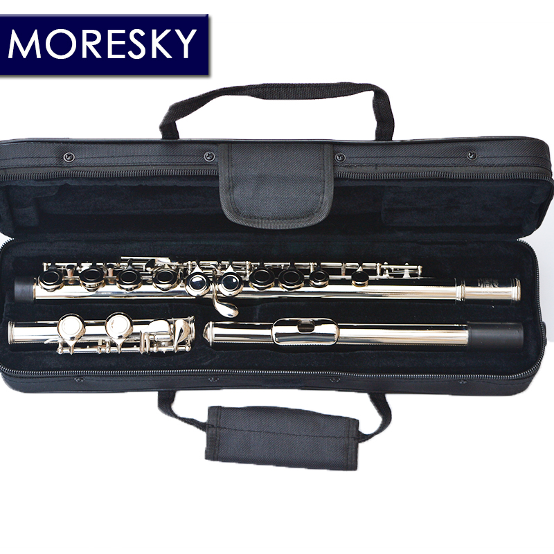 MORESKY 16/17 Close/Open Holes C Key Flute Instrument Cupronickel