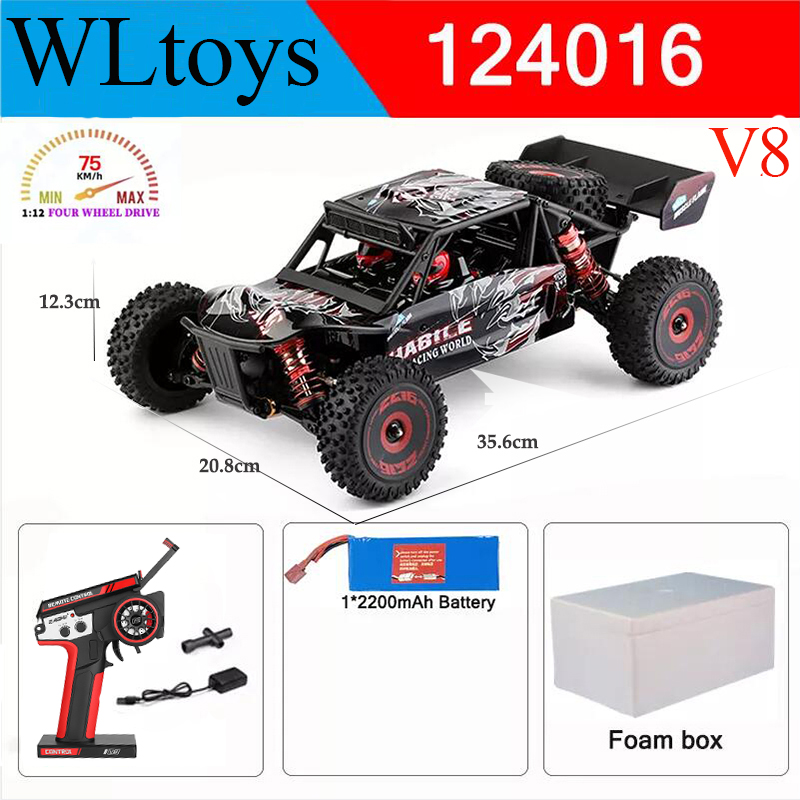 Wltoys New 124017-V8 1/12 2.4G Racing RC Cars 4WD Brushless Motor