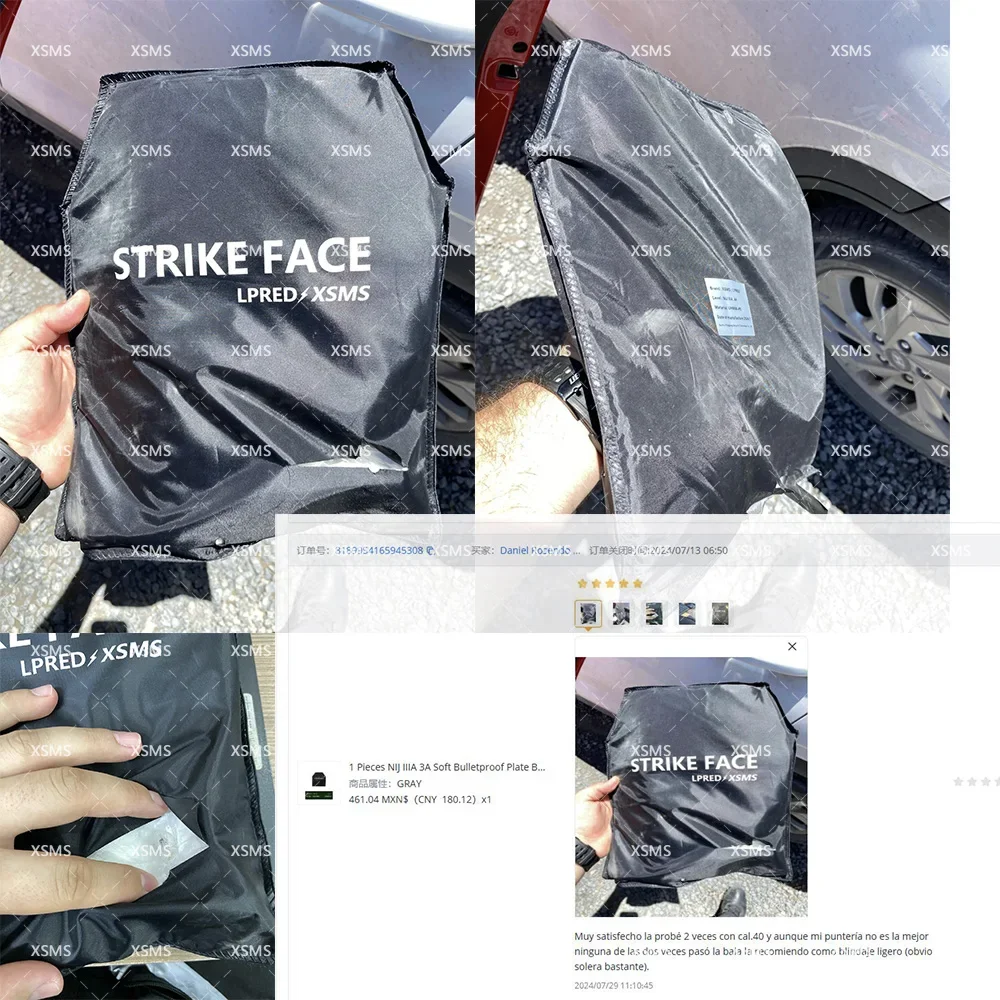 6x6 6x8 6x12 NIJ IIIA ソフトサイドプレート NIJ IIIA 3A ソフト防弾