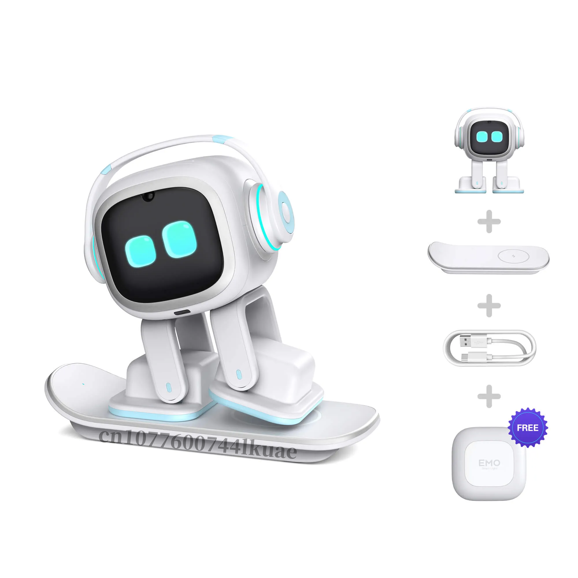 White EMO Voice Robot Smart AI Companion Interactive Talking
