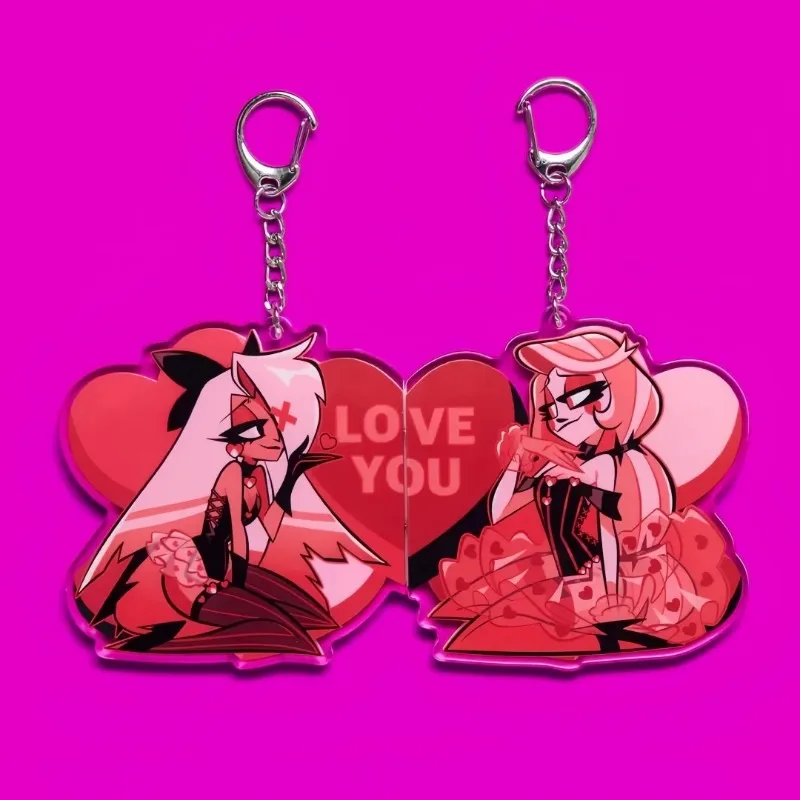 Valentines 2025 Key Chain Women Vox Valentino Acrylic Key Ring The