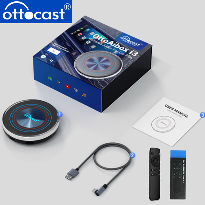 OTTOCAST OttoAiBox i3 Wireless CarPlay Snapdragon 6125 Android 13
