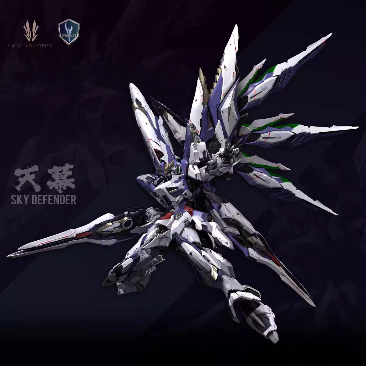 Einta sky defenderアクションフィギュア子供向け組み立て、収集可能な