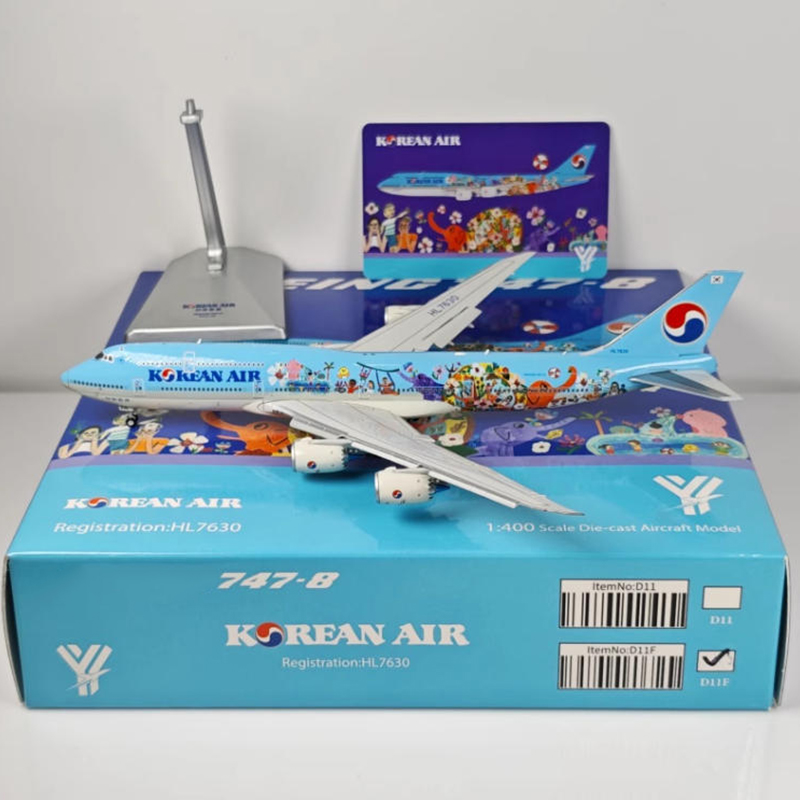 YY Wings Diecast 1:400 Scale Korean Air 747-8 HL7630 Aircraft