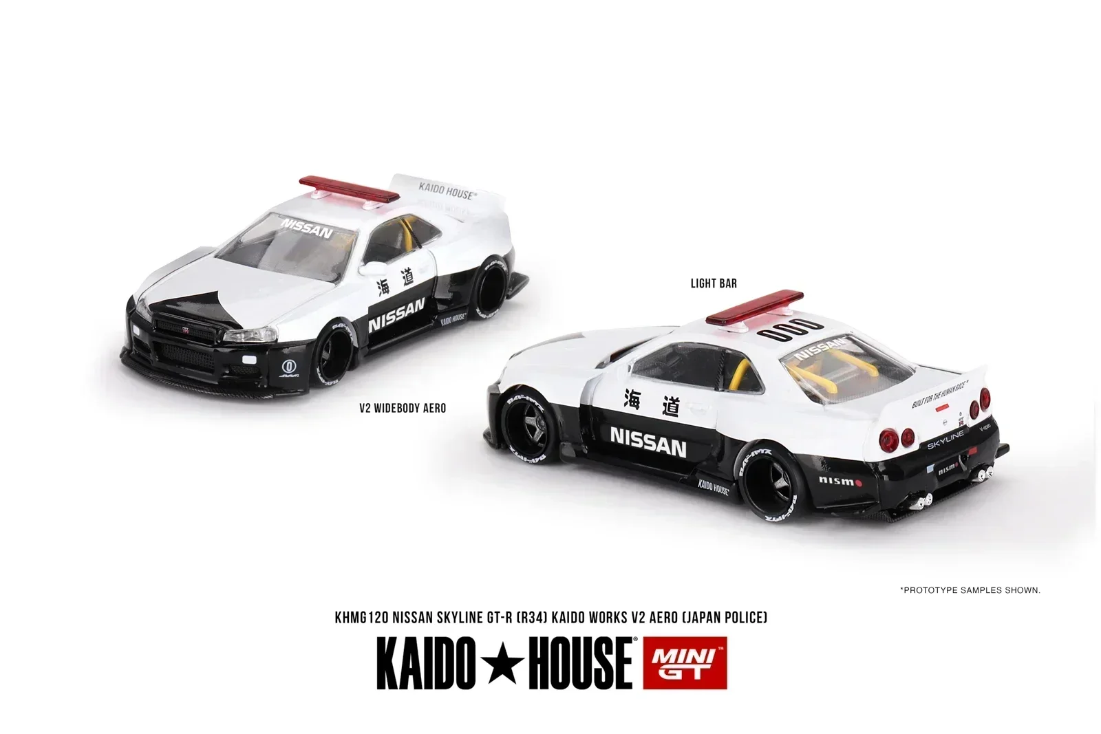 Kaido House + MINIGT 1/64 Nissan Skyline GT-R (R34)(R33) Honda NSX