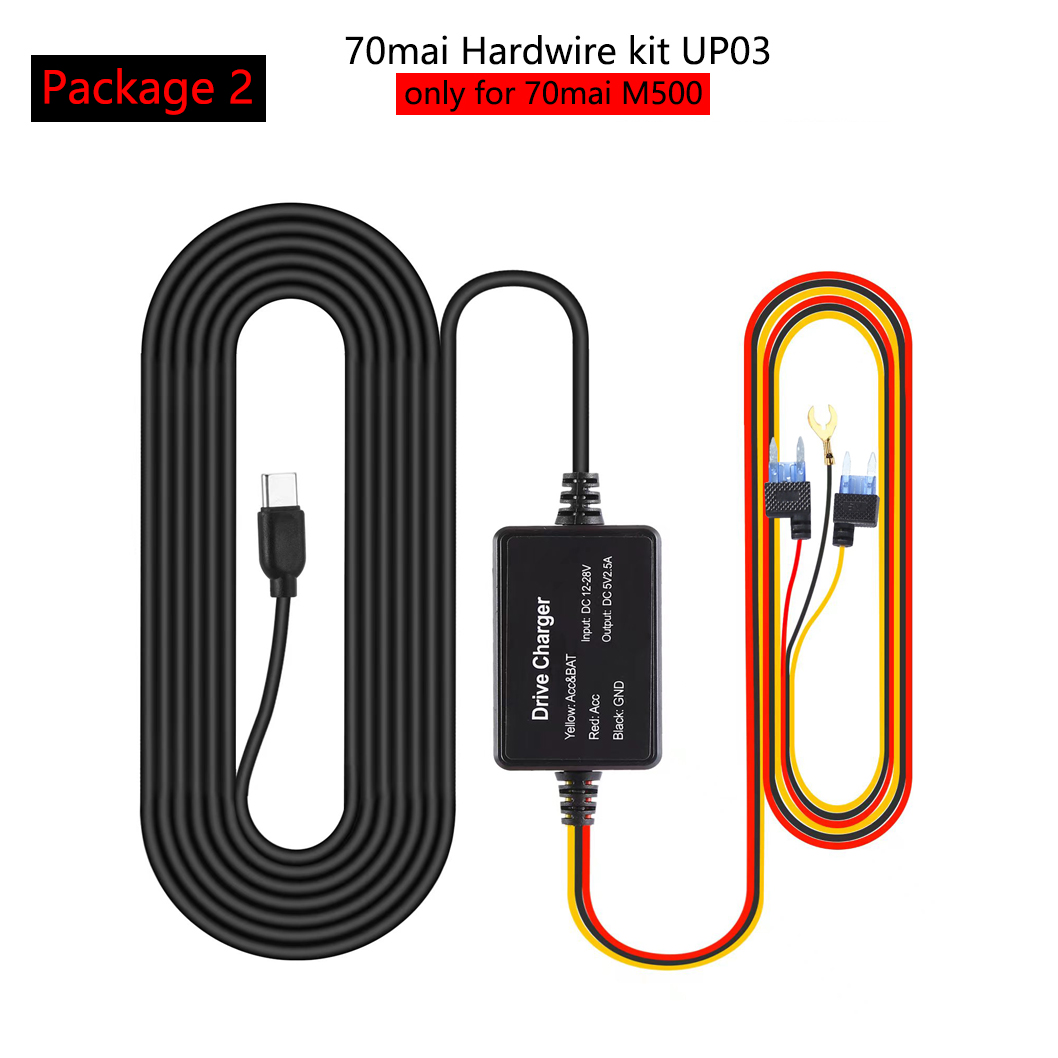 70mai用ハードワイヤーキット,監視ケーブルのみ,駐車監視用,m500 24h