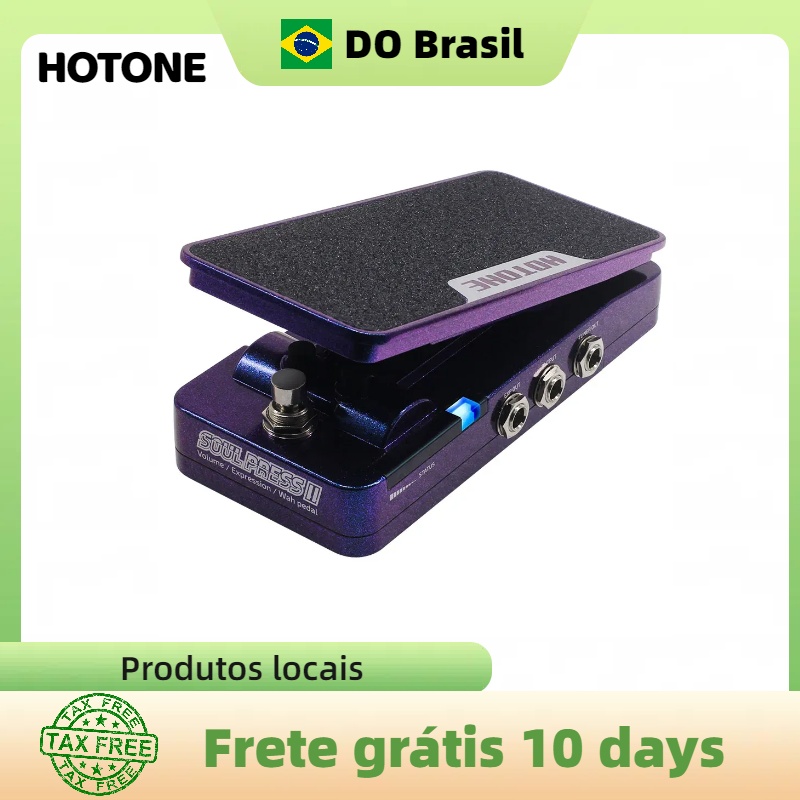 HOTONE Soul Press II Brasil 4 in 1 Switchable Wah Active Volume