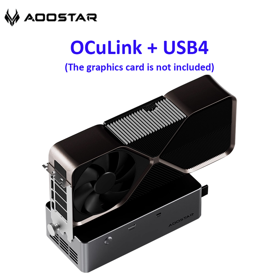 AOOSTAR AG02 EGPUドック 800W電源 OCuLink & USB4 デュアルポート搭載