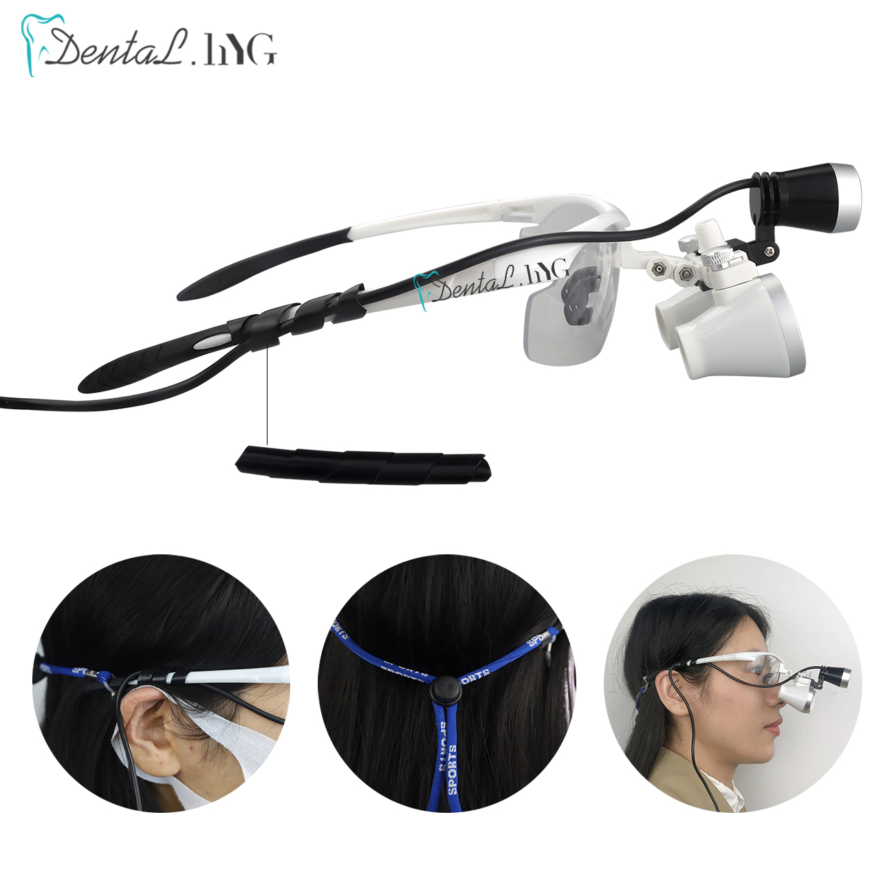 歯科用ルーペ拡大鏡lab医療倍率双眼2.5/3.5x420ヘッドライトランプ5w