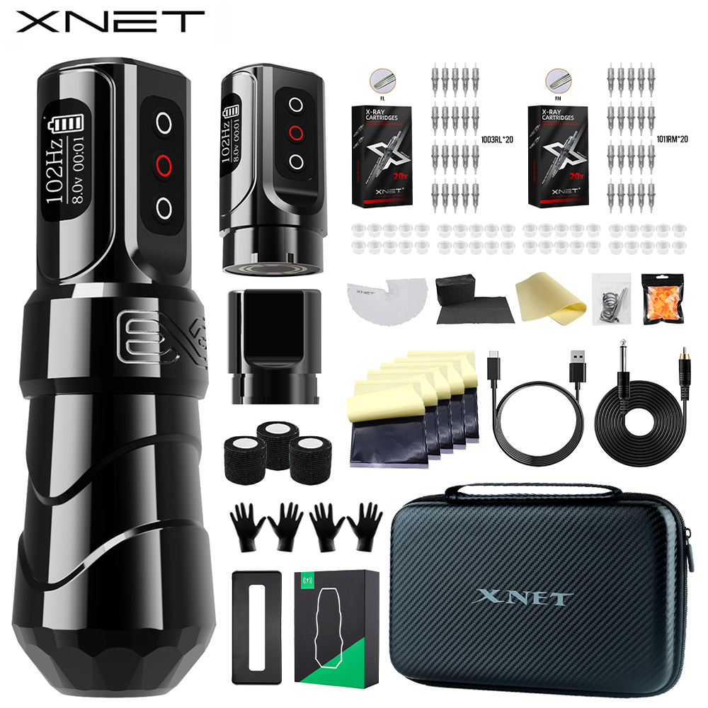 XNET FLUX MAX Wireless Tattoo Machine Kit Rotary Tattoo Pen With