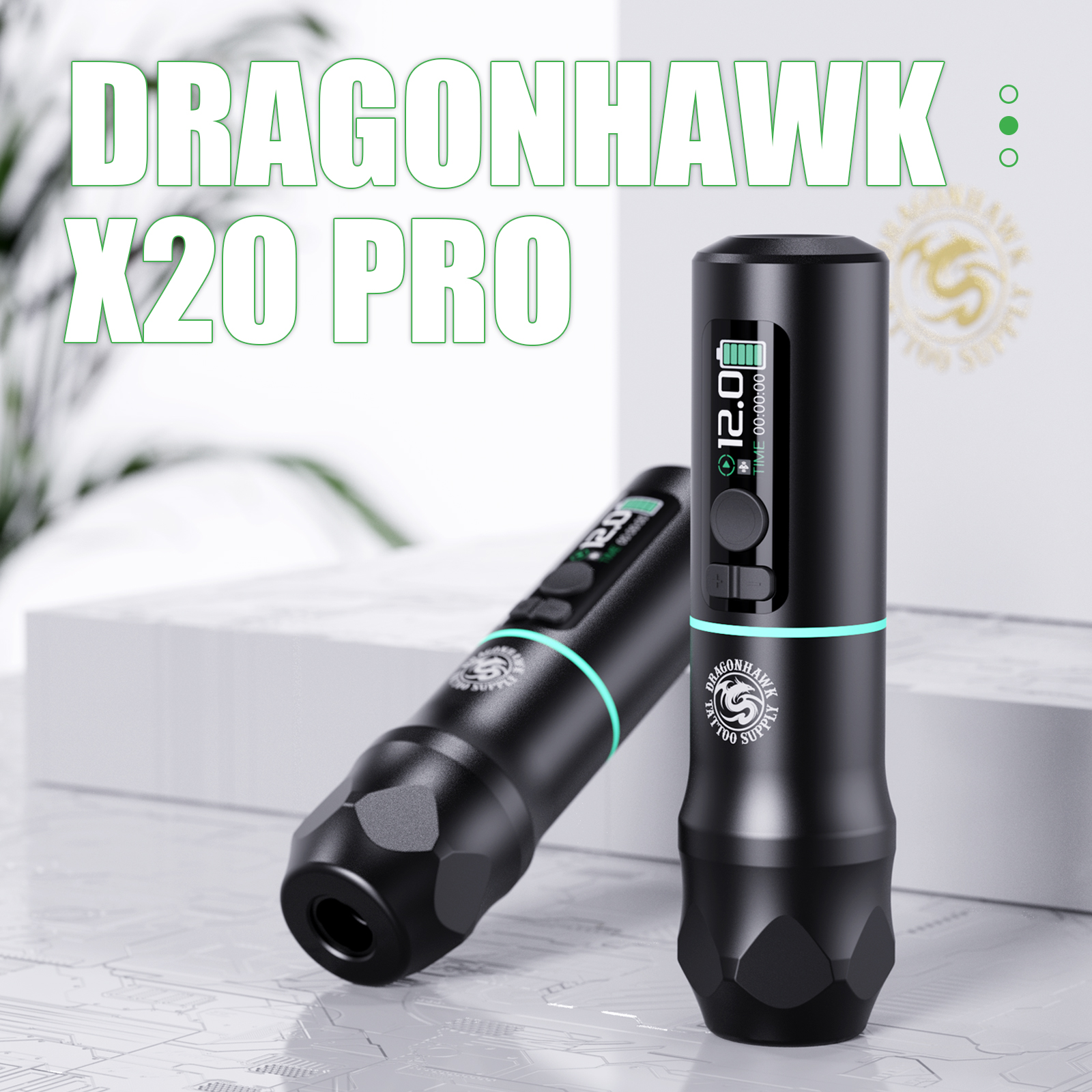 Dragonhawk X20 PRO Rotary Wireless Tattoo Machine Bluetooth LED