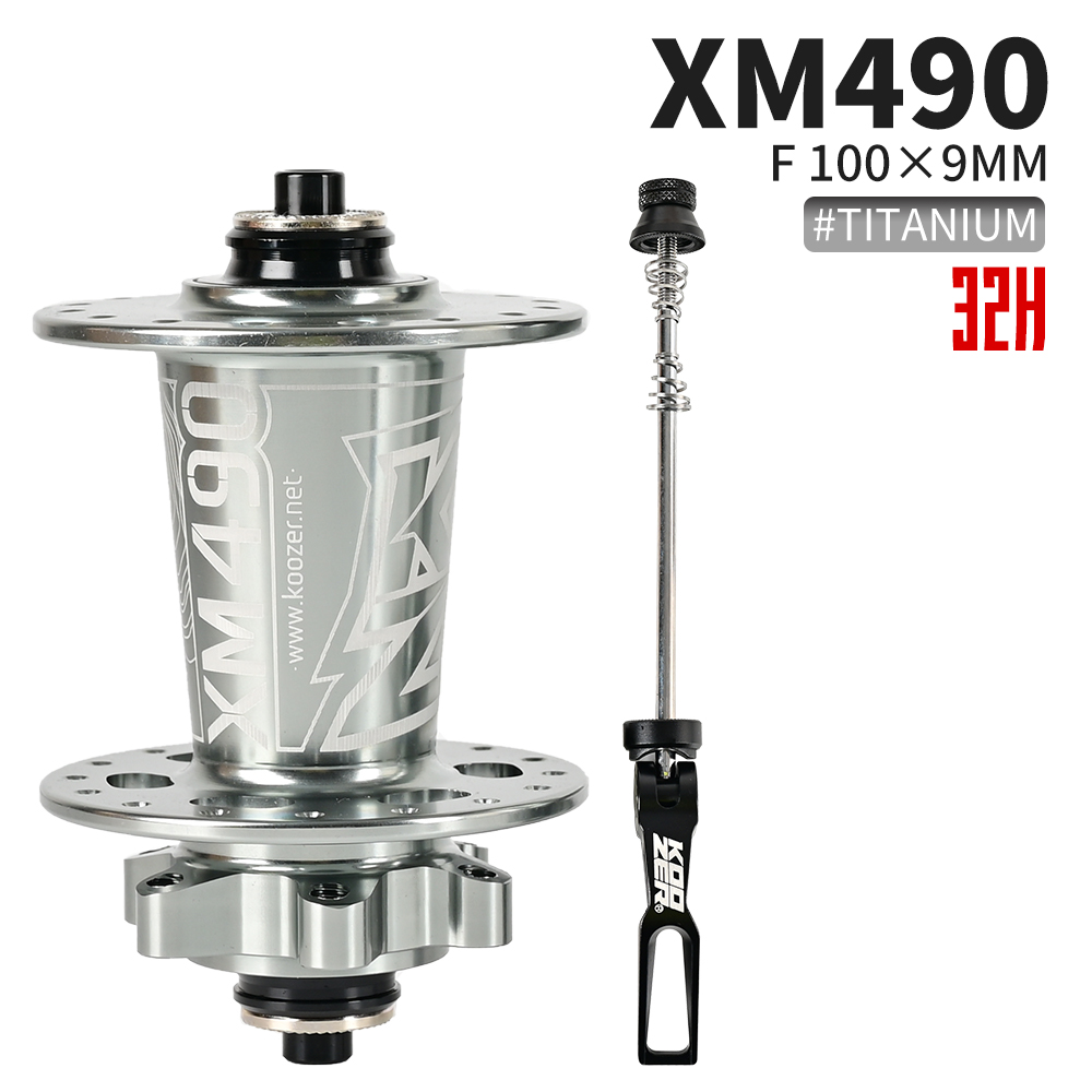 KOOZER XM490 Front Hub MTB Hubs QR 100x9MM Thru 100x15MM Cube NBK