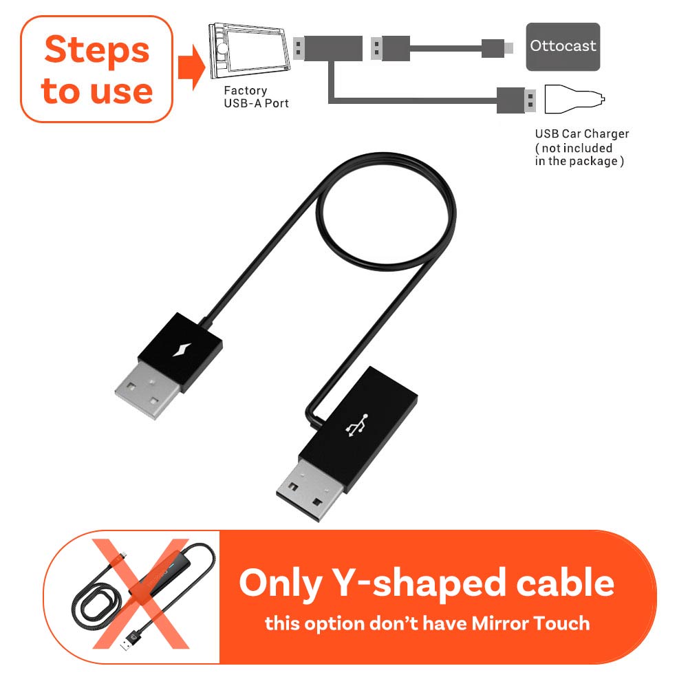 Ottocast Mirror Touch Wireless CarPlay Adapter Near Zero-Latency