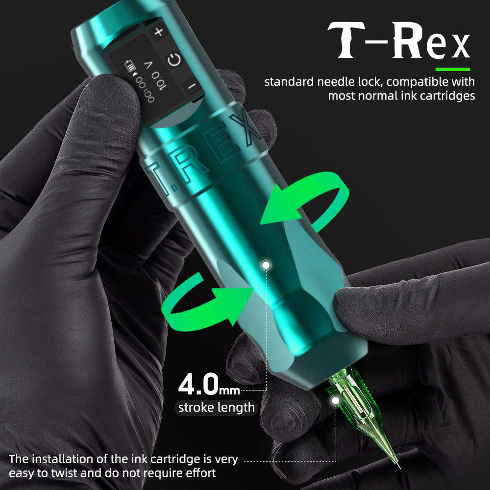 T-Rex Wireless Tattoo Machine Rotaty Battery Pen With Portable